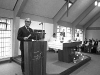 Opening of Sacred Heart Home Castlebar, October 1977. - Lyons0012955.jpg  Opening of Sacred Heart Home Castlebar, October 1977. Minister for Health Brendan Corish speaking in the chapel in the new Sacred Heart Home. : 1977 Misc, 19771030 Opening of Sacred Heart Home 2.tif, Castlebar, Lyons collection