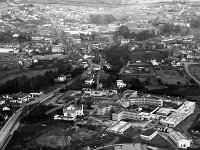 Aerial view of Castlebar, February 1986. - Lyons0013102.jpg  Aerial view of Castlebar, February 1986.