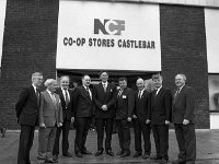 Opening of  NCF in Castlebar, February 1994. - Lyons0013176.jpg  Directors and management. Centre Padraig Flynn TD. Opening of  NCF in Castlebar, February 1994. : 19940219 Opening of the new NCF shop in Castlebar 2.tif, Castlebar, Farmers Journal, Lyons collection