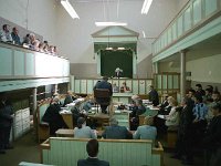 Live court scene in Castlebar, July 1996. - Lyons0013190.jpg  Live court scene in Castlebar, July 1996. Witness giving evidence. The reason for allowing photos to be taken was Judge Harvey Kenny wanted these photos to show the old court room set up before the new court system was adapted. : 19960709 Live Court Scene 3.tif, Castlebar, Lyons collection