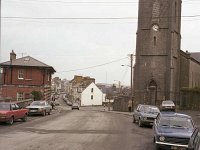 View of Ellison Street, Castlebar, from Mountain View, February - Lyons0013237.jpg  View of Ellison Street, Castlebar, from Mountain View, February 1984.