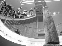 Official opening of the Ceide Fields Visitor Centre, 1993. - Lyons00-20768.jpg  Internal view of the Visitor Centre and people making their way to the viewing gallery. : 19930828 Official Opening of the Ceide Fields 3.tif, Ceide Fields, Lyons collection