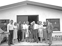 Electricity switch-on, Clare Island - Lyons0009124.jpg  Clare Island : switch on of electricity on the island.   Sean Mc Bride embraces Mrs O' Grady senior. Included in this photo are the O' Grady family and Fr Pat O' Brien. (Neg 12 10A)