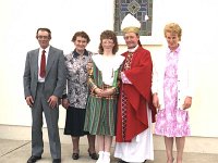 Archbishop Cassidy with a Clare Island family on Confirmation day. - Lyons0009178.jpg  Archbishop Cassidy with a Clare Island family on Confirmation day. (Neg 17A)