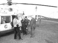 Launch of new Clare Island Survey. - Lyons0009192.jpg  Launch of new Clare Island Survey. Charles Haughey arriving from the helicopter. (neg 19A)