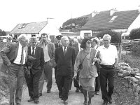 Launch of new Clare Island Survey. - Lyons0009194.jpg  Launch of new Clare Island Survey. Senator Myles Staunton trying to speak to Charles Haughey. (Neg 21 21A)