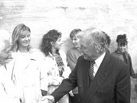 Launch of new Clare Island Survey. - Lyons0009199.jpg  Launch of new Clare Island Survey. CHarles Haughey greeting Mrs O' Grady, Chris O' Grady's mother.