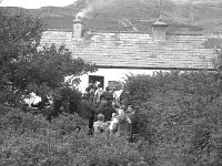 Launch of new Clare Island Survey. - Lyons0009207.jpg  Launch of new Clare Island Survey. The visiting party arriving at the Fullacht Fiadh for refreshments. (Neg 3A)