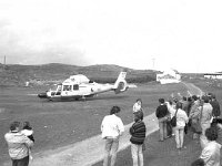 Launch of new Clare Island Survey. - Lyons0009216.jpg  Launch of new Clare Island Survey. Waving farewell to an Taoiseach. (Neg 33 33A)