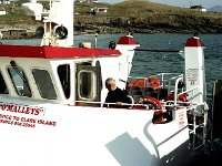 Clare Island.Charles O' Malley skipper in his new ferry. - Lyons0009219.jpg  Clare Island.Charles O' Malley skipper in his new ferry.