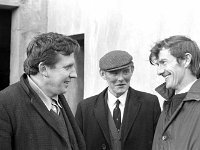 Claremorris mart, Februaryu 1973. - Lyons0013409.jpg  Claremorris mart, Februaryu 1973. At right Tommy Higgins, Clarermorris talking to two friends at the mart. : 19730206 Claremorris Mart 2.tif, Claremorris, Farmers Journal, Lyons collection