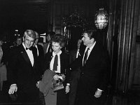 Manager of Ashford Castle Rory Murphy welcoming Ronald and Nancy Regan to the hotel, Cong, 1984. - Lyons0018712.jpg  Rory Murphy welcoming Ronald Regan and his wife to Ashford Castle.  Cong, 1984 : 198412 Copy negative Ashford Castle 2.tif, Cong, Lyons collection