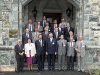 European Ministers visit to Ashford Castle, Cong, July 1988. - Lyons0018804.jpg  European Ministers visit to Ashford Castle, Cong, July 1988.Front row centre Padraig Flynn European Minister for the Environment with fellow European Ministers at the conference. : 19880728 European Ministers visit to Ashford Castle 3.tif, Cong, Lyons collection