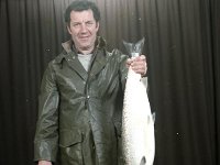 First salmon of the season, 1988. - Lyons00-20775.jpg  Seamus Heneghan holding the first salmon of the season. : 19880215 Delphi Fisheries.tif, Delphi Lodge, Lyons collection