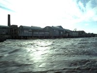 The river Moy flowing past the Foxford Woolen Mills - Lyons Collection Foxford Woollen Mills-23.jpg  The river Moy flowing past the Foxford Woolen Mills, February 1989 : 19890222 Foxford Woolen Mills 1.tif, Foxford Woolen Mills, Lyons collection