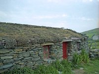 Stone house, Inishbofin - Lyons0009277.jpg  Inshbofin: house built of dry stone walls and sod roof.