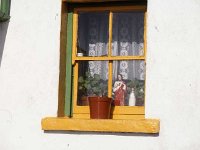 A house window on Inishbofin. - Lyons0009308.jpg  A house window on Inishbofin. : 19880217 Inishbofin 5.tif, Farmers Journal, Lyons collection