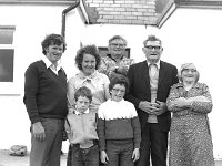 O'Toole family, Inishturk - Lyons0008838.jpg  Inishturk: L-R : Mikie and Mary Ann O' Toole and their two sons Eugene and Danny. Mikie's brother Paddy and his parents Michael John and Mrs O' Toole. (Neg 14A 15) : 1984 Inish Turk 3.tif, Inish Turk, Lyons collection