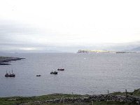 Inishturk: Fishing boats at anchor - Lyons0008844.jpg  Inishturk: Fishing boats at anchor and Cahir Island in the background. (Neg 23 24) : 1986 Inish Turk 5.tif, Inish Turk, Lyons collection