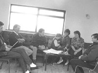 Brian Quinn Ireland West at a meeting in Inishturk - Lyons0008909.jpg  Centre Brian Quinn Ireland West at a meeting in Inishturk to discuss Island B & B holidays. (Neg 1 1A) : 199105 Inish Turk 2.tif, Inish Turk, Lyons collection