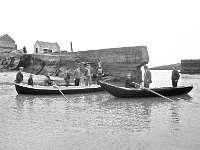 Inishturk men protesting about the condition of their pier - Lyons0008921.jpg  Inishturk men protesting about the condition of their pier. (Neg 3 3A) : 19811129 Inish Turk 10.tif, Inish Turk, Lyons collection