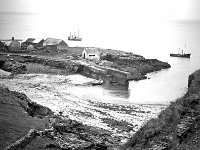 Inishturk harbour - Lyons0008923.jpg  Inishturk harbour with the fishing boat on  anchor in the bay. (Neg 13 11A) : 19811129 Inish Turk 12.tif, Inish Turk, Lyons collection