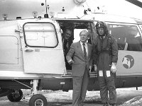 Inishturk: switching on of electricity supply. - Lyons0008943.jpg  Mr Haughey arrives on Inishturk soil. : 19870704 Inishturk 10.tif, Inish Turk, Lyons collection