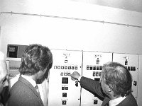 Inishturk: switching on of electricity supply. - Lyons0008946.jpg  The " switch on " of electricity supply on Inishturk by Mr Haughey. (Neg 19 19A) : 19870704 Inishturk 13.tif, Inish Turk, Lyons collection