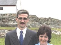 Confirmation on Inishturk. - Lyons0008957.jpg  Michael O' Toole, Westport whose father Henry O' Toole was from Inishturk. He was sponsor for Bill and Mary Catherine's daughter. (Neg 29A) : 19910617 Confirmation on Inish Turk 3.tif, Inish Turk, Lyons collection