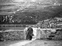 Confirmation on Inishturk. - Lyons0008966.jpg  Confirmation on Inishturk: Archbishop Cassidy arriving at the church for Confirmation. (Neg 2A 3) : 19910617 Confirmation on Inish Turk 12.tif, Inish Turk, Lyons collection