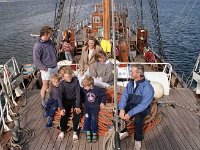 Asgard at Inishturk - Lyons0008970.jpg  Peter Gill and family on board the Asgard on a visit to Inishturk. : 19910624 Inish Turk 1.tif, Inish Turk, Lyons collection