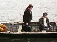 Inishturk: Dr Mc Loughlin being brought to the fishing trawler - Lyons0009005.jpg  Inishturk: Dr Mc Loughlin being brought to the fishing trawler which will bring him back to the mainland. : 19921001 Inish Turk 63.tif, Inish Turk, Lyons collection