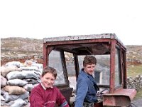 Inishturk: Noel Heanue - Lyons0009021.jpg  Inishturk: Commercial life on the island. Noel Heanue driving the tractor. (Neg 5) : 199210 Inish Turk 3.tif, 19921002 Inish Turk 3.tif, Inish Turk, Lyons collection