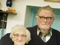 Inishturk: Michael John O' Toole and his wife - Lyons0009054.jpg  Inishturk: Michael John O' Toole and his wife. When Michael John and his brothers were in their 20's they would load their currach with lobsters and row the 10 miles to Achill Beag, sell their catch and row back the 10 miles again. (Neg 21) : 19921003 Inish Turk 4.tif, Inish Turk, Lyons collection