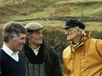 Inishturk: Paddy Coleman O' Toole, Paddy Faherty greeting a frie  Inishturk: Paddy Coleman O' Toole, Paddy Faherty greeting a friend from Inish Boffin. - Lyons0009065.jpg  Inishturk: Paddy Coleman O' Toole, Paddy Faherty greeting a friend from Inish Boffin. (Neg 18A 19) : 19921003 Inish Turk 16.tif, Inish Turk, Lyons collection