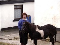 Inishturk: Mary Joe Prendergast and her shetland pony. - Lyons0009083.jpg  Inishturk: Mary Joe Prendergast and her shetland pony. (Neg 19A 20) : 19921003 Inish Turk 5.tif, 19921004 Inish Turk 65.tif, Inish Turk, Lyons collection