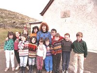 Ms Tuffy Principal in Inishturk School with her pupils - Lyons0009087.jpg  Ms Tuffy Principal in Inishturk School with her pupils. (Neg 4) : 19921005 Inish Turk 4.tif, Inish Turk, Lyons collection