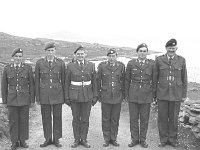 Visit of President MAry Robinson to Inishturk - Lyons0009101.jpg  Inishturk: The FCA who were in attendance for the President's visit. (Neg 2A 3) : 19930521 President Mary Robinson's visit 5.tif, Inish Turk, Lyons collection