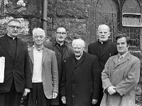 Eigse Raftery in Kiltimagh, May 1973. - Lyons0018027.jpg  Eigse Raftery in Kiltimagh, May 1973 Priests and guests after the mass for the Eigse festival. : 1973, 1973 Misc, 19730519, 19730519 Eigse Raftery in Kiltimagh 4.tif, 4.tif, collection, Eigse, in, Kiltimagh, Lyons, Lyons collection, Misc, Raftery