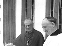 Knock Shrine, 1972. - Lyons00-21071.jpg  Archbishop Cunnane and Monsgr James Horan looking at the plans for the new basilica. : 19720510 Pilgrimage in Knock 1.tif, Knock Shrine, Lyons collection