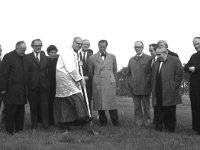 Knock Shrine, 1973. - Lyons00-21076.jpg  Turning of the sod for the Basilica in Knock. : 19731105 Turning of sod for Knock Church 2.tif, Knock Shrine, Lyons collection