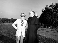 Knock Shrine, 1979. - Lyons00-21136.jpg  Cathal O' Shannon RTE with Monsignor James Horan. : 197908 Cathal O' Shannon & Monsignor Horan.tif, Knock Shrine, Lyons collection