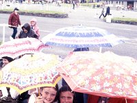 Knock Shrine, 1982. - Lyons00-21177.jpg  Keeping dry at the Pioneer Pilgrimage. : 19820608 Pioneer Pilgrimage 6.tif, Knock Shrine, Lyons collection