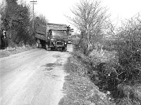 Crashed lorry on road between Kilkelly and Knock, 1972. - Lyons00-20810.jpg  Photo for Jarlath Ruane, solicitor in Claremorris. : 1972 Misc, 19720309 Road collapse between Kilkelly & Knock 4.tif, Knock, Lyons collection