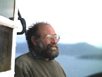 Clare Island Lighthouse, 1994. - Lyons00-20944.jpg  Robert Timmermans (pictured) from Belgium was proprietor of the Lighthouse at this time. : 19940830 Clare Island Light House 9.tif, Light Houses, Lyons collection