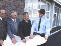 Louisburgh Community Alert, 1988. - Lyons0018237.jpg  Louisburgh Community Alert, 1988.  L-R : Mr Ketterick, John Mc Connell, Tommy Duffy, Garda P J Mc Guinness director of the programme.  Organising the community alert areas in Louisburgh.    L-R : Mr Ketterick, John Mc Connell, Tommy Duffy, Garda P J Mc Guinness director of the programme. : 1988 Louisburgh Community Alert 4.tif, Farmers Journal, Louisburgh, Lyons collection