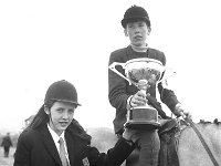 Louisburgh Horseshow, June 1969. - Lyons0018299.jpg  Ms Cox presenting the Cox Cup to a winning rider. Louisburgh Horseshow, June 1969. : 19690629 Louisburgh Horseshow 5.tif, Farmers Journal, Louisburgh Horseshow, Lyons collection