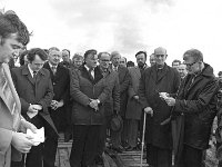 Opening of the IDA advance factory in Louisburgh - Lyons0018399.jpg  Opening of the IDA advance factory in Louisburgh. Rev Fr Conneely CC louisburgh at right with the Rev Dean Grant Westport blessing the new IDA advance factory site at louisburgh. November 1979. : 19791123 Opening of IDA Advance Factory 1.tif, Louisburgh, Lyons collection