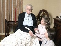 100 year old Mrs Lyons from Louisburgh - Lyons0018455.jpg  100 year old Mrs Lyons from Louisburgh passing on the crochet craft to her great grand daughter, November 1984. : 19841125 100 year old Mrs Lyons 2.tif, Coinneal, Louisburgh, Lyons collection