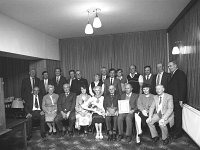 Presentation in Killadoon Hotel, Louisburgh, to retired postman and his wife - Lyons0018458.jpg  Presentation in Killadoon Hotel, Louisburgh, to retired postman and his wife. Family, friends and neighbours at the reception. November 1985. : 19851101 Presentation to retired postman 2.tif, Louisburgh, Lyons collection